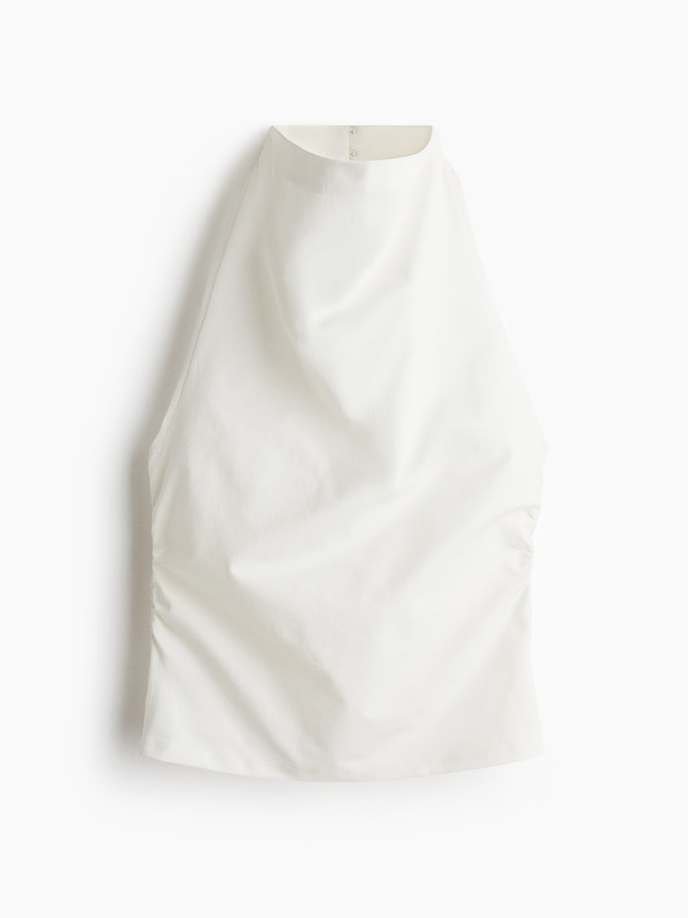 Draped White Halter Neck Top - NWT